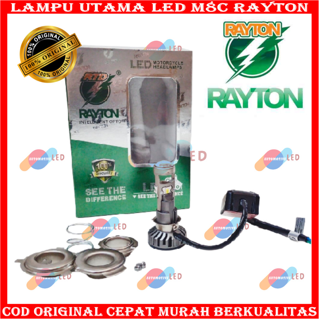 AS56HJ ORIGINAL LAMPU UTAMA H6 M8C RTD 35 WATT UNIVERSAL BILED RAYTON M8C 35 WATT LAMPU DEPAN H4 H7 