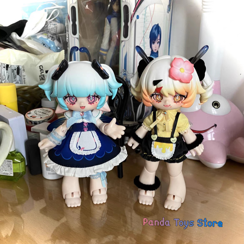 Kukaka Insect Cafe Serie Ob11 1/12 Bjd Movable Doll Toys Caixa Surpresa Action Figure Cute Model Fig