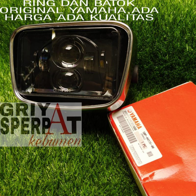 LAMPU DEPAN RX KING OVAL  LED 4 MATA BATOK DAN RING ORIGINAL