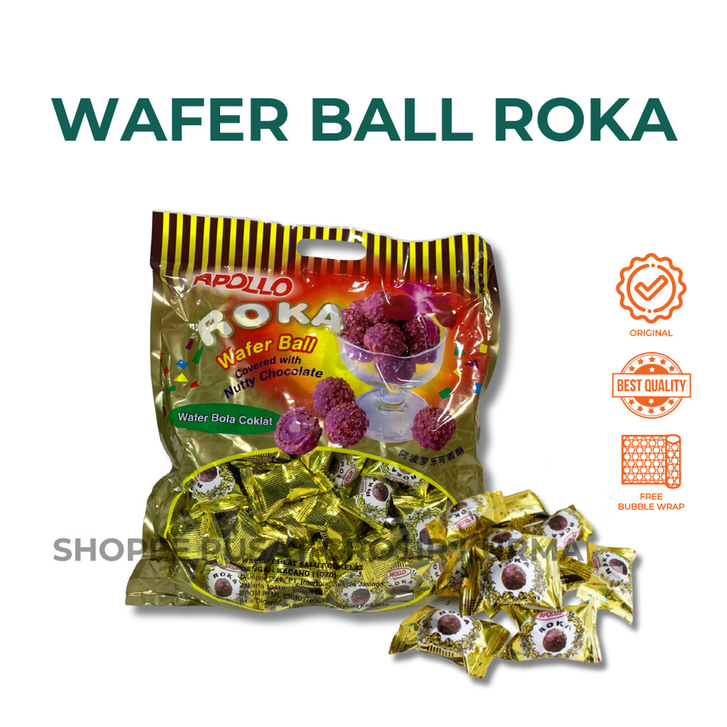 

COKLAT APPOLO WAFER BALL COKLAT BULAT ORIGINAL ISI 70PCS NUTTY CHOCOLATE