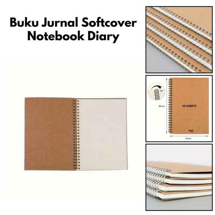 

MKKK Buku Jurnal Softcover Notebook Diary 68GSM 100 Halaman TLD67N