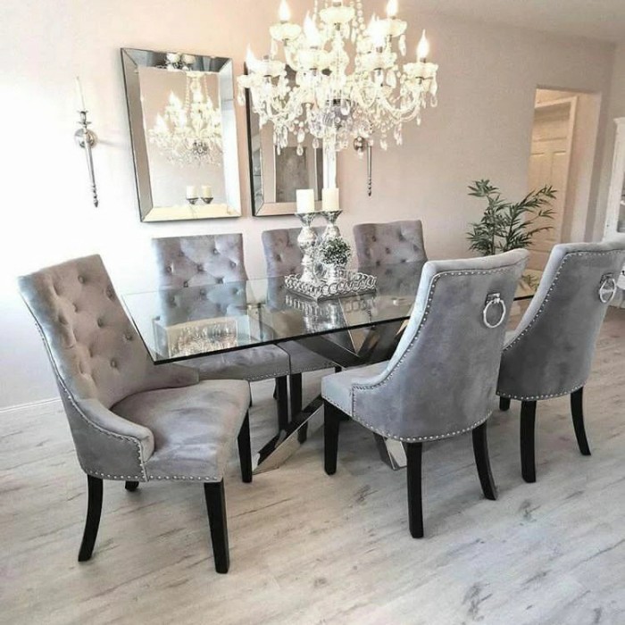 MEJA MAKAN TERBARU STAINLESS MEWAH KURSI 6 FURNITURE JEPARA