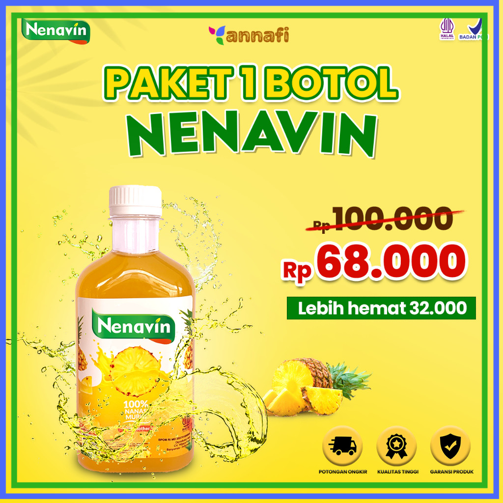 

Nenavin Cuka Nanas Cegah Diabetes dan Mengatasi Asam Urat terdaftar BPOM dan Halal MUI