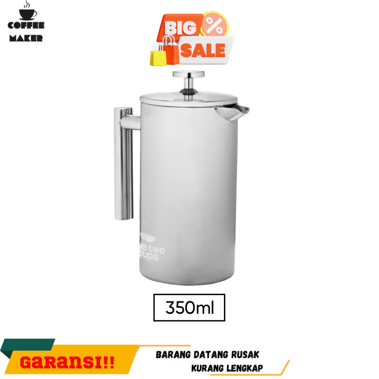 French Press Teko Pot Coffee Maker French Press Stainless Steel 350ml