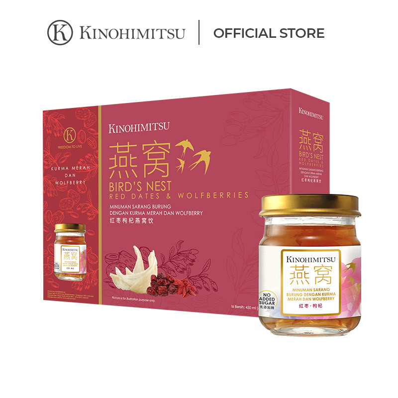 Kinohimitsu Bird's Nest Red Dates & Wolfberries 75ml - 6 Botol