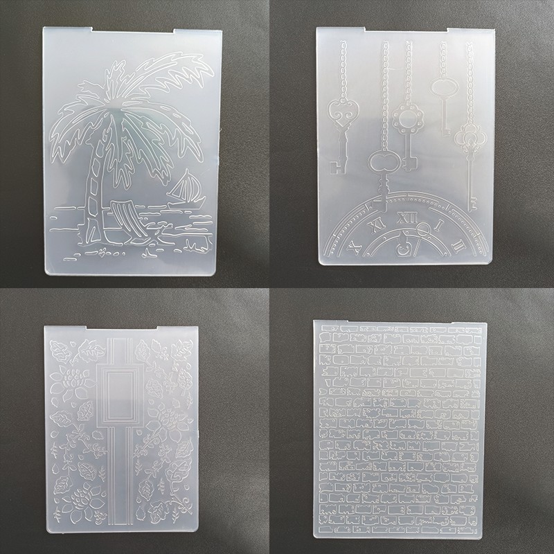 

New style Vacation/Raindrops/Bricks/Leaves Embossing Folder For DIY Paper Card Decoration Scrapbooking