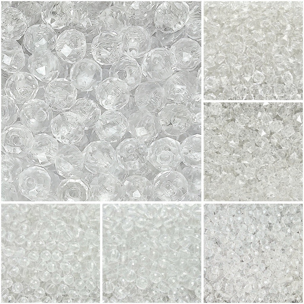 Manik Manik Kristal 50gr Bening Transparan DIY Beads Beads Manik manik gelang