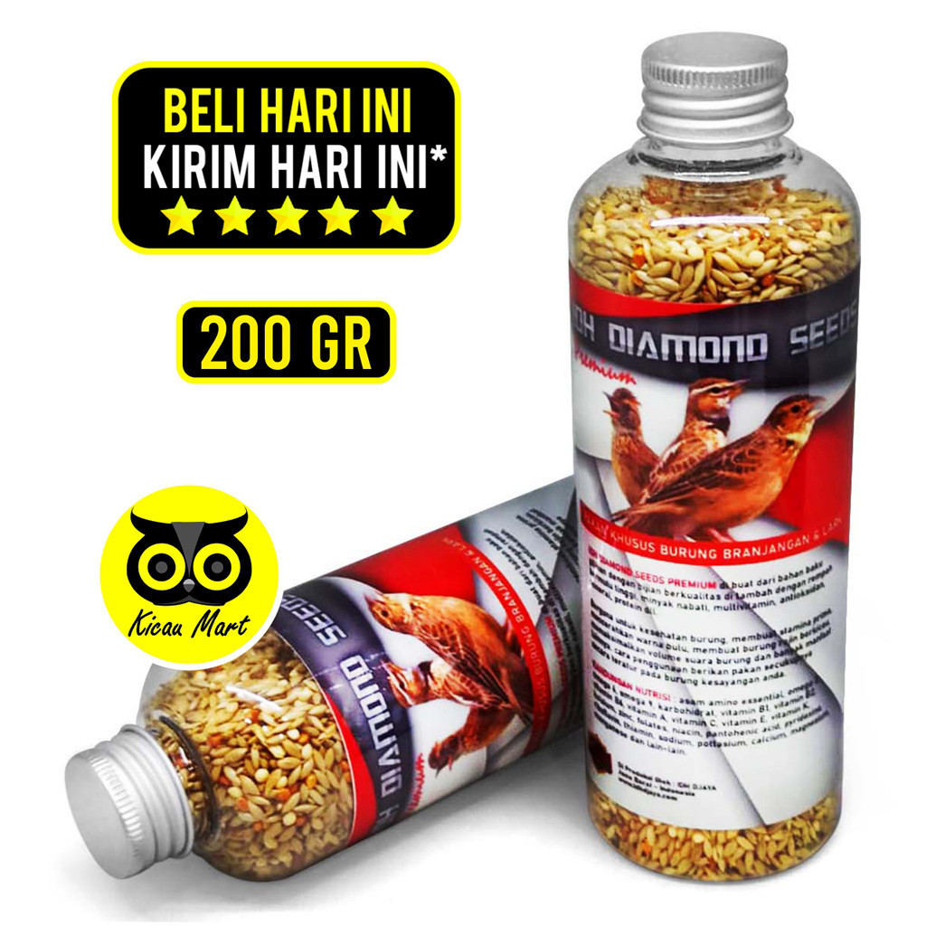 KICAU MART IDH Diamond Seed Premium Pakan Branjangan Lark Makanan Khusus Burung Branjangan Lark Hari