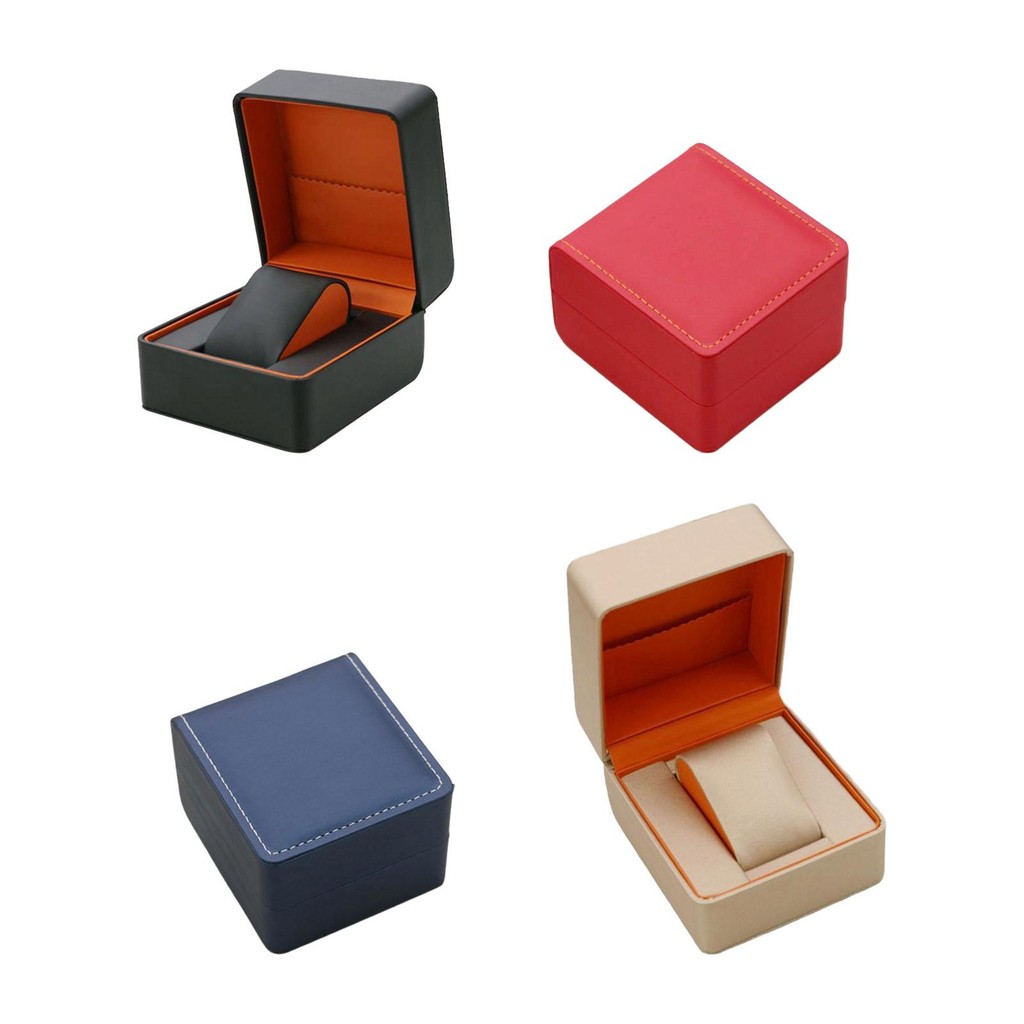 

Single Watch Jewelry Box Men Wristwatch Case Watch Storage Travel Case for Necklace Earrings Stud Bracelet Rings Valentine's Day