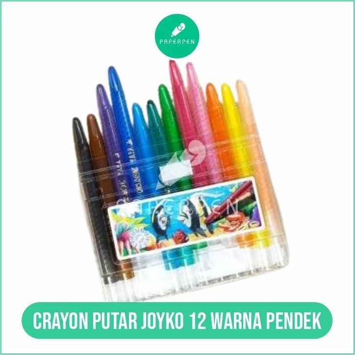 

(PST.ATK) Crayon PUTAR Joyko 12 Warna Pendek