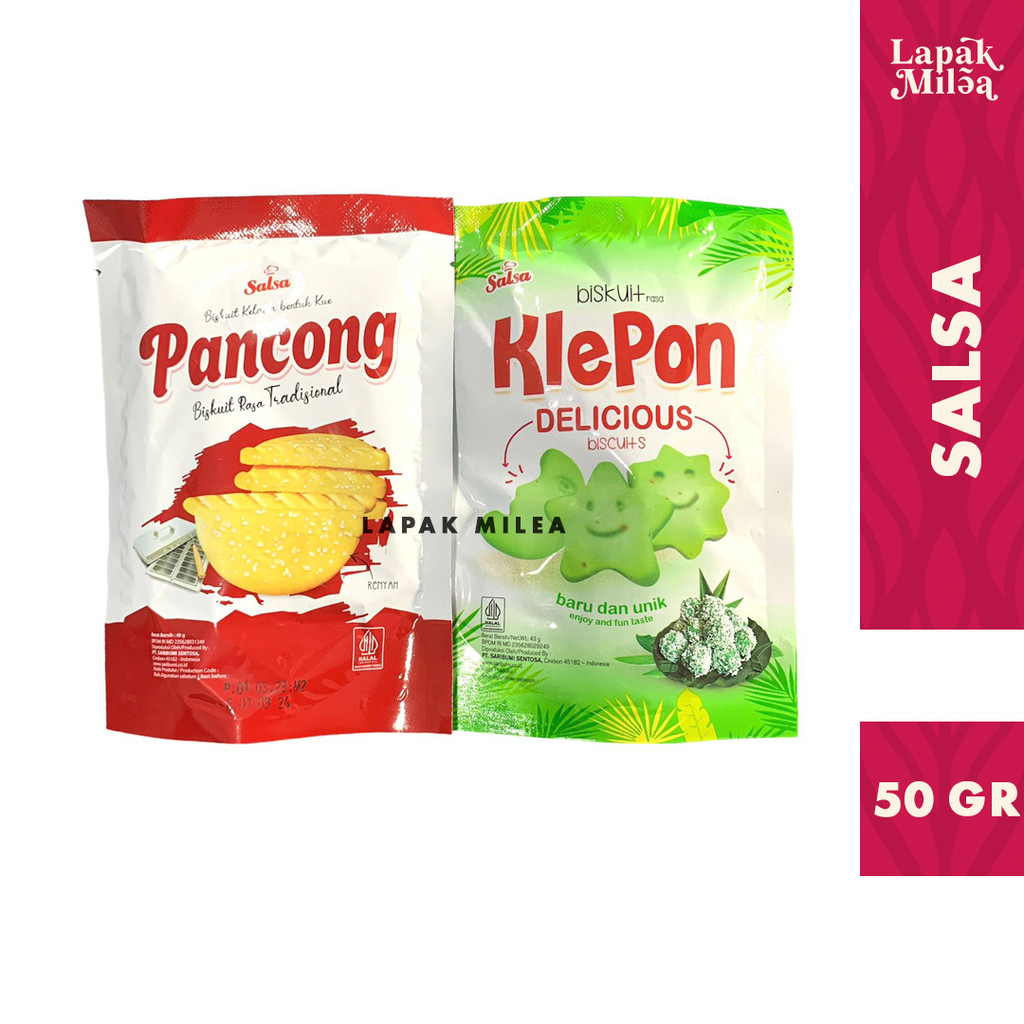 

Salsa Biskuit Rasa Klepon Pancong 50gr x 10 pc