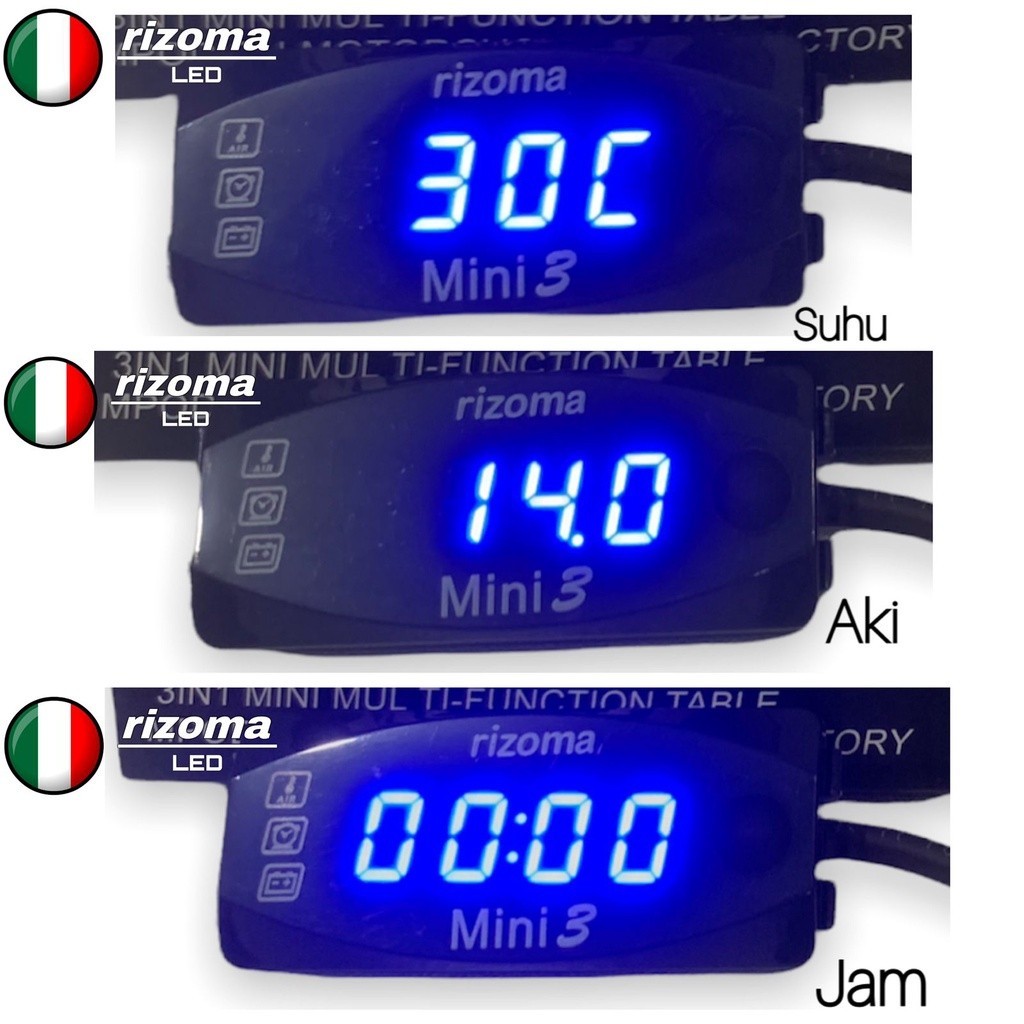 Volt Meter Rizoma Voltmeter Rizoma Volt Meter Motor VoltMeter Aki Digital Alat Pengukur Aki Motor te