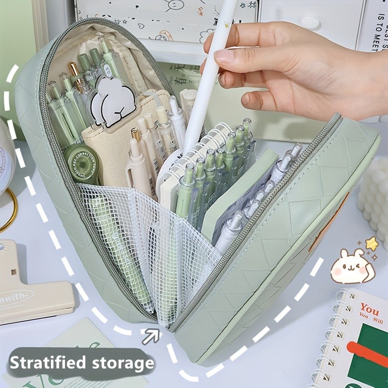 

Large Capacity Pencil Case Multifunctional Stationery Storage Bag Student Pencil Bag Office School Supplies Makeup Bag