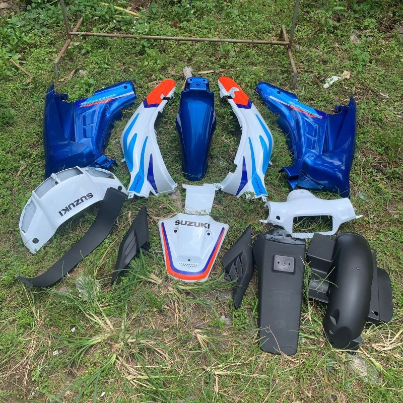 Cover Body Set Satria Lumba Biru Putih