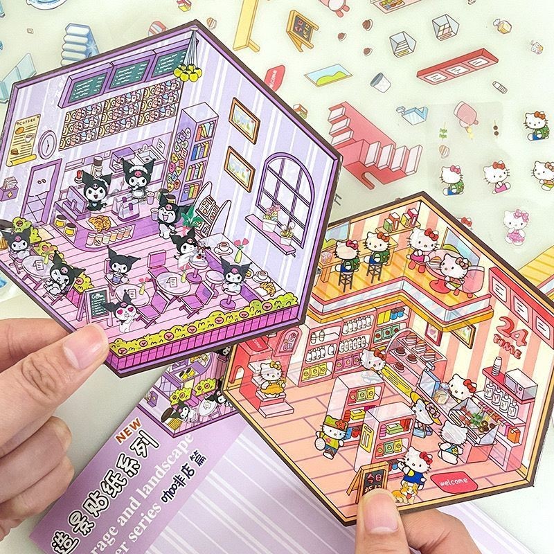 

(RNL-W) STORAGE AND LANDSCAPE STICKER DIY mainan anak tempelan kreatifitas busybook stiker
