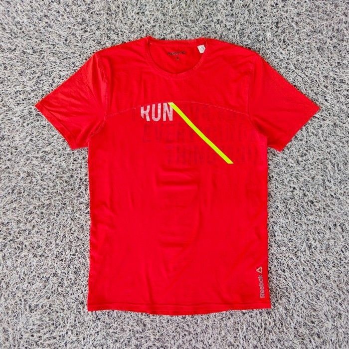 TS79 Reebok playice running tee original kaos running Reebok original