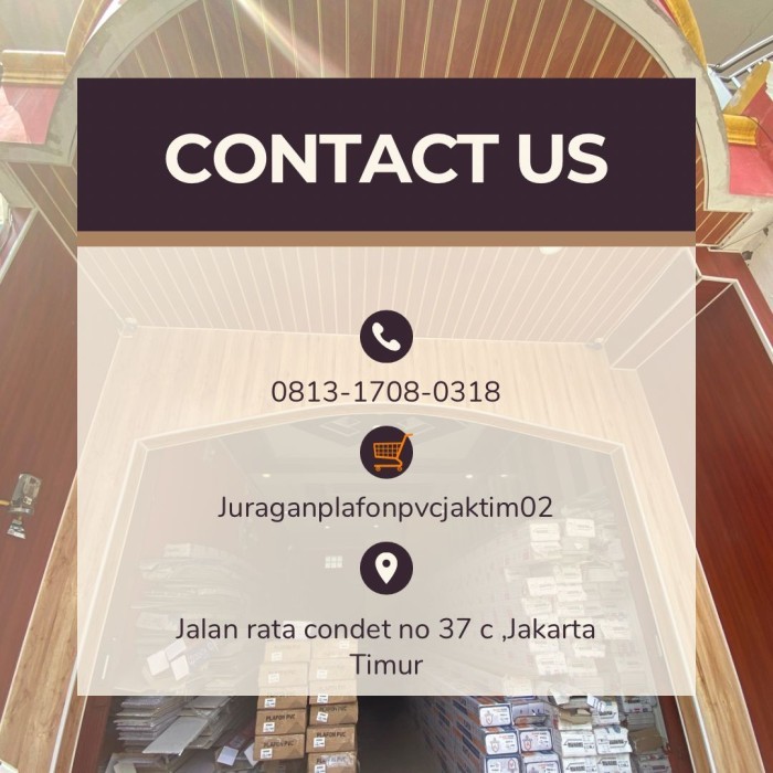 Plafon PVC Motif serat kayu coklat tua Doff 30002