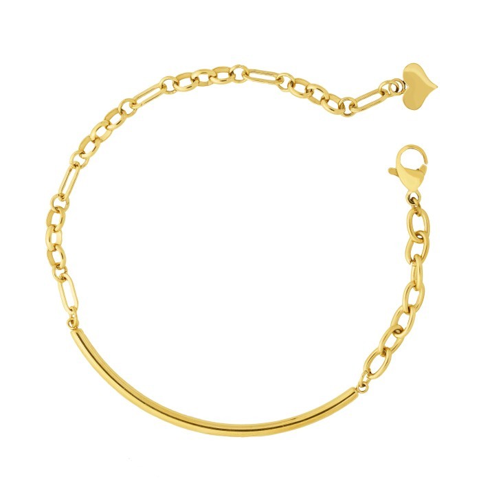 Dear Me - Alwine Bracelet (Titanium with 14K Gold Plating) Gelang Wanita Lapis Emas Aksesoris