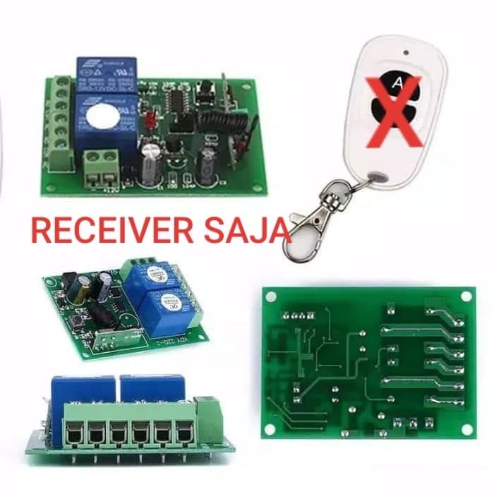 220V 433MHz 2Ch Learning Remote Control Switch Receiver.