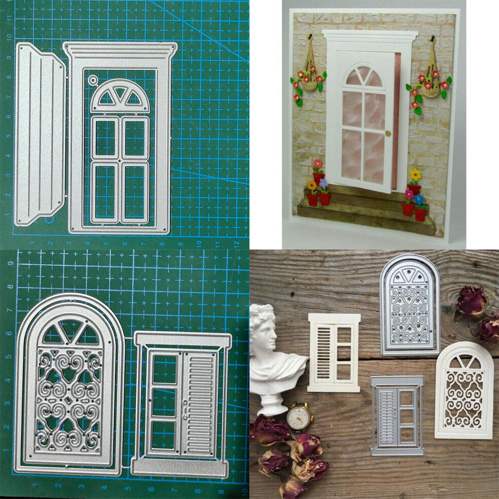 

Doors windows Metal Cutting Dies For DIY Scrapbooking Paper Card Decorative Craft Dies Embossing Stencils Die Cuts New