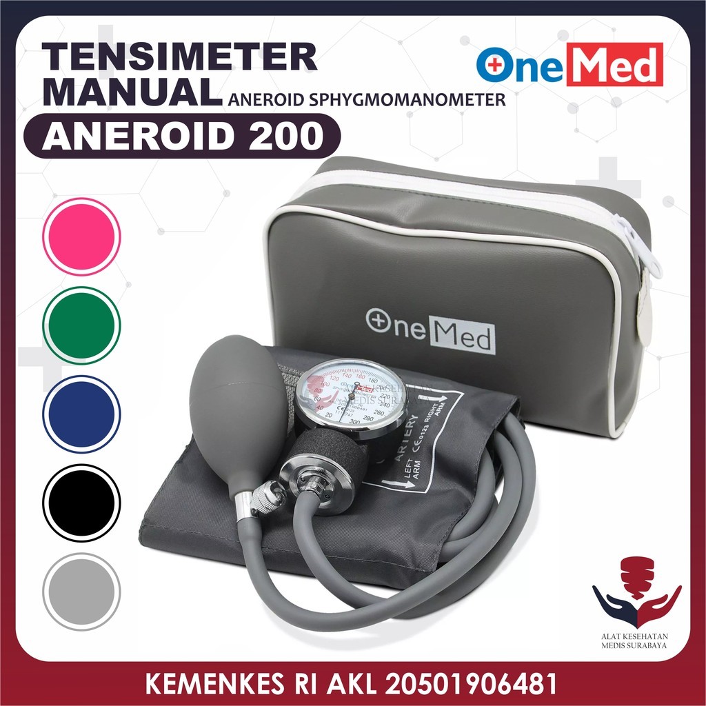 Tensimeter Aneroid Manual Onemed Alat Ukur Tekanan Darah Tensi Jarum