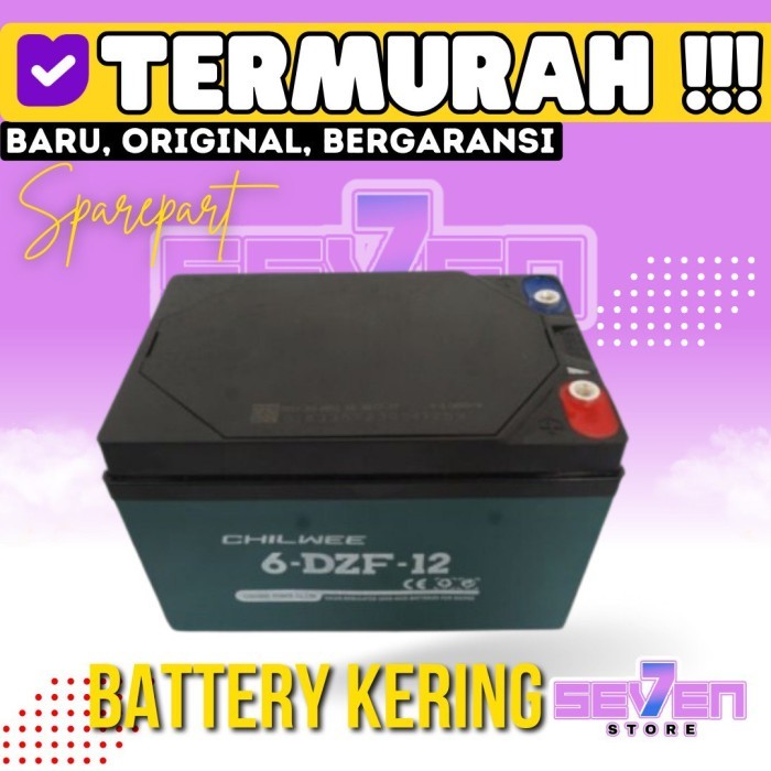 Baterai / aki kering sepeda listrik 48 / 36 / 24 / 12 volt 12 Ah ori