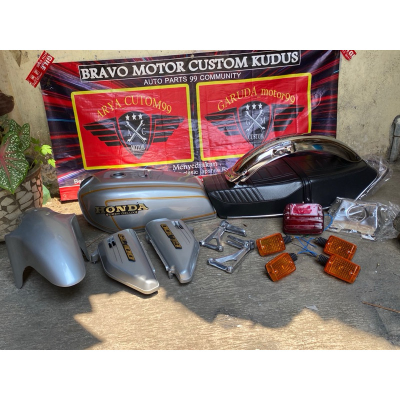 baju body Honda gl 100 gl 125 fulset tangki impor pres pabrikan komplit detail original kualitas bag