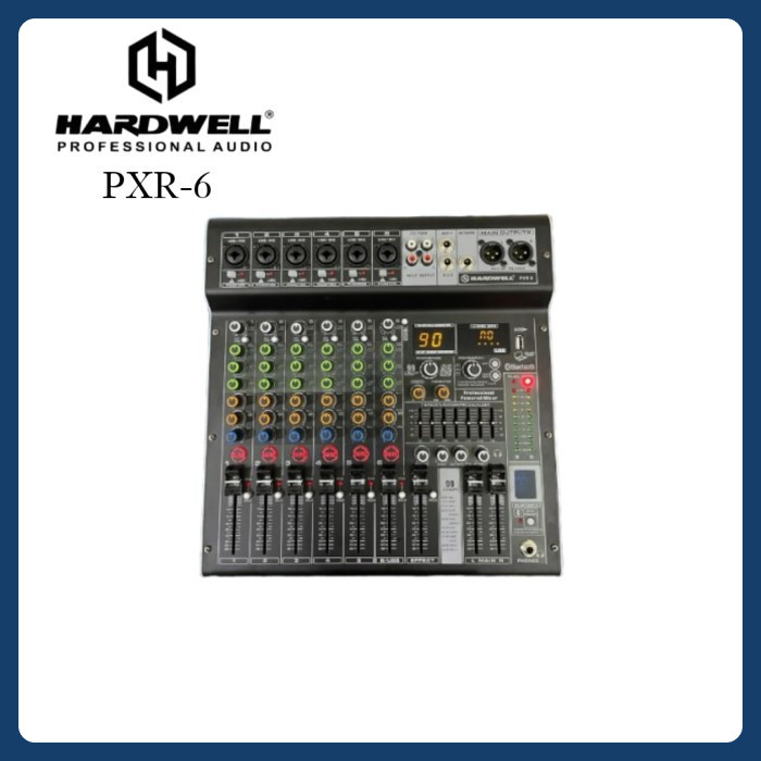 Power Mixer Audio Hardwell PXR 6 - PXR6 Professional Audio Mixer Karaoke USB Bluetooth Original