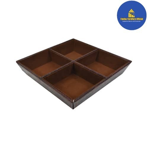 

BEST QUALITY Kotak Penyimpan Aksesories/Alat Kantor 4 Sekat Serbaguna 21x21x4cm_Ckt