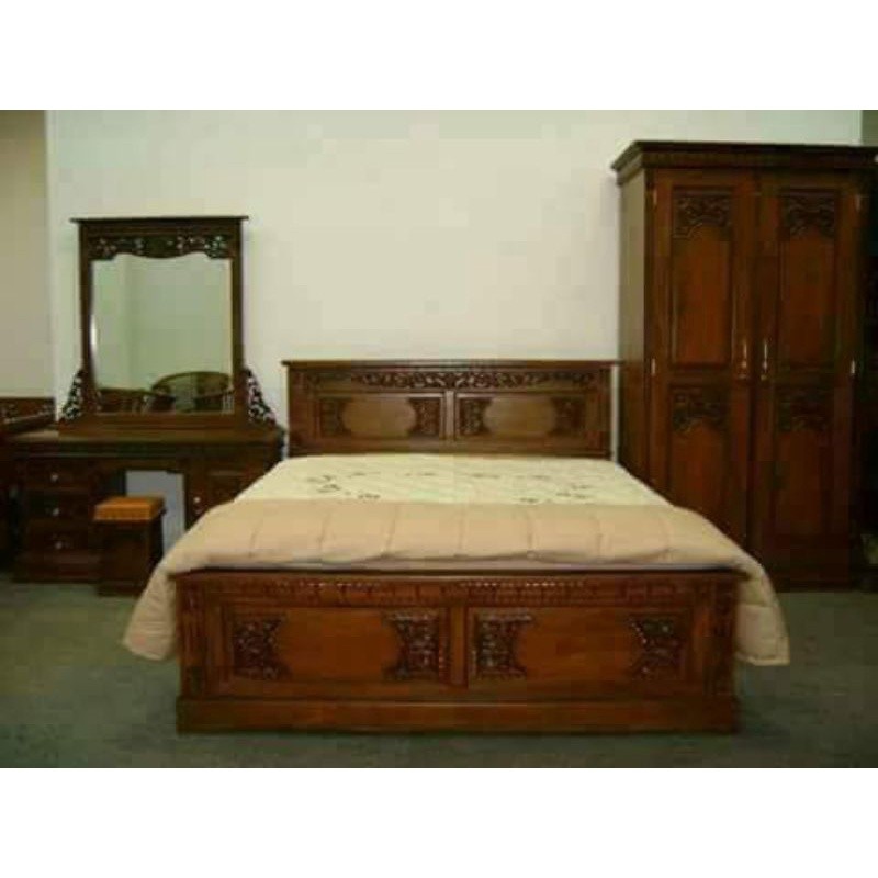 Kamar Set Minimalis  Majapahit Jati Ukir Jepara