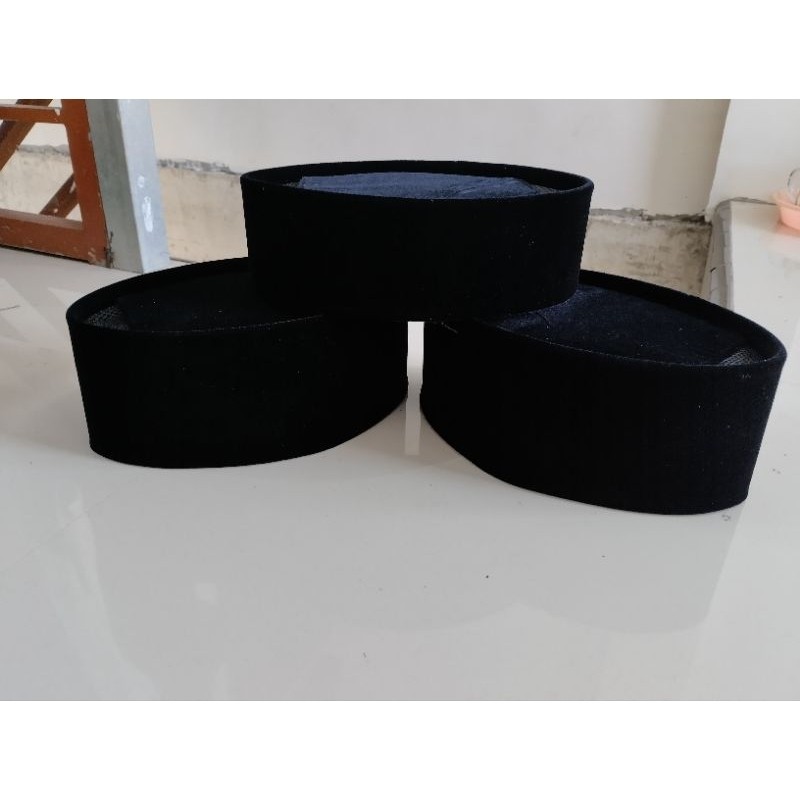 Songkok Hitam / Peci Hitam / Kopiah Kopyah Hitam Dewasa dan anak-anak Tinggi 5cm 6cm 7cm 8cm