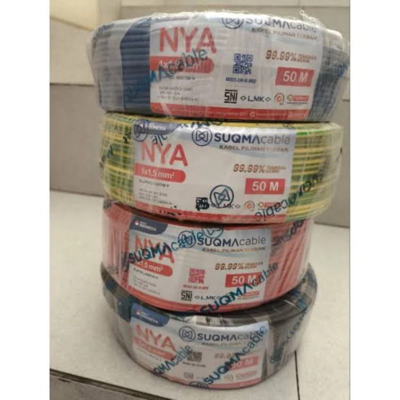KABEL TUNGGAL NYA 1,5MM @50METER SUQMA - SERTIFIKASI PLN
