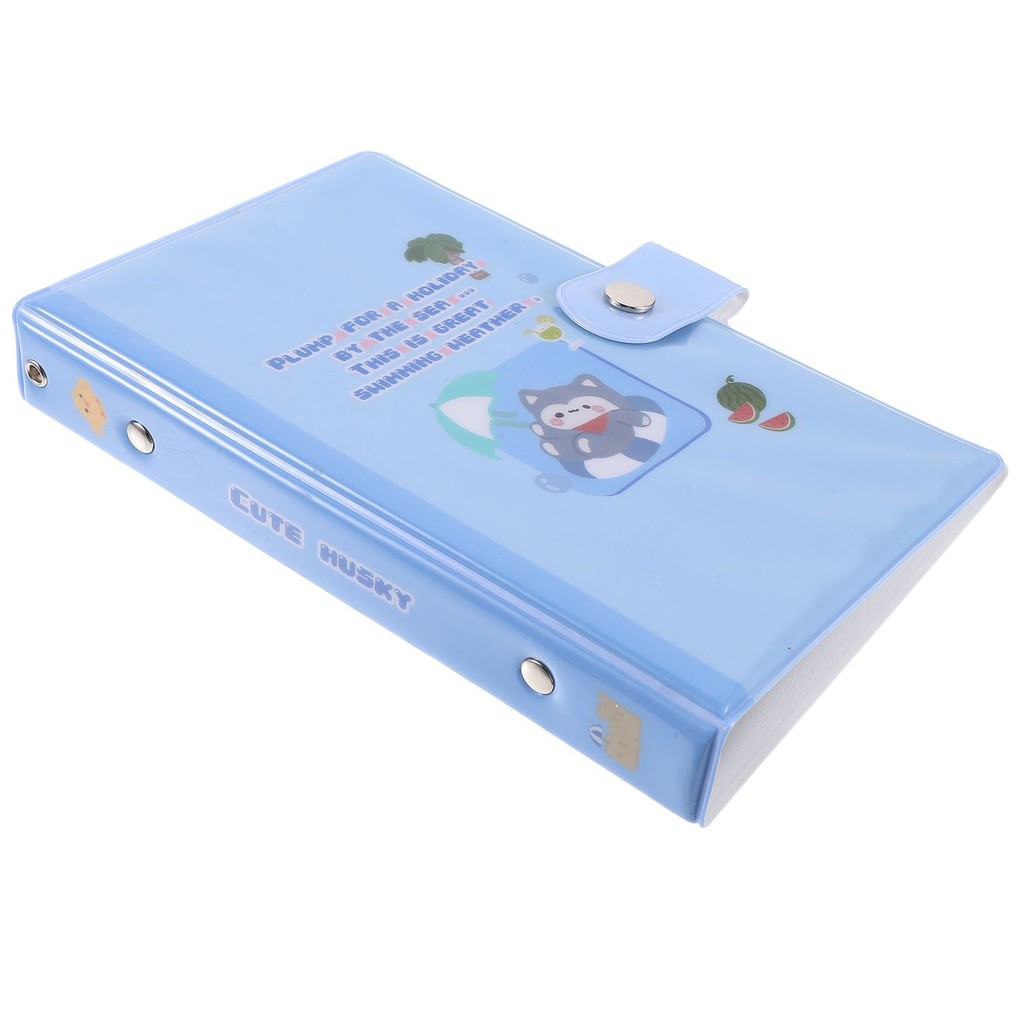 

Folder Cartoon Loose-leaf PVC Storage Album 3-inch Photo A5a6 Cute Binder (a5 #Dream Blue) Decorative Notepad Shell Plastic