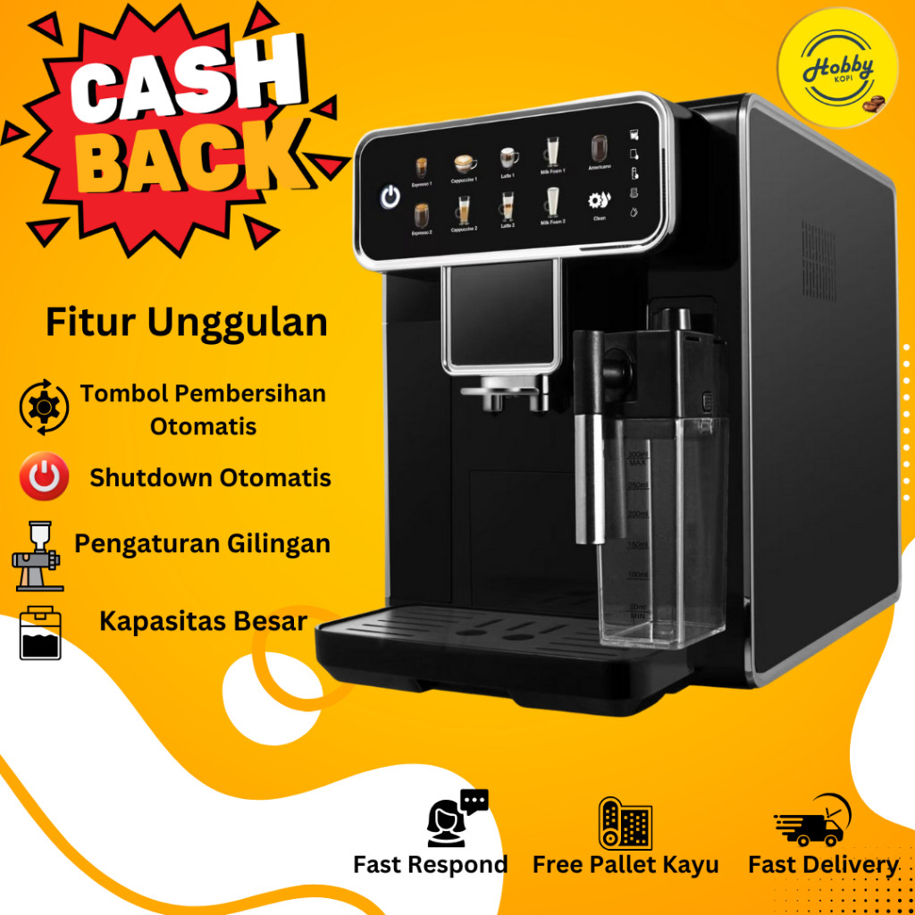 Coffee Machine Full Automatic Espresso Mesin Kopi Kantor Rumah