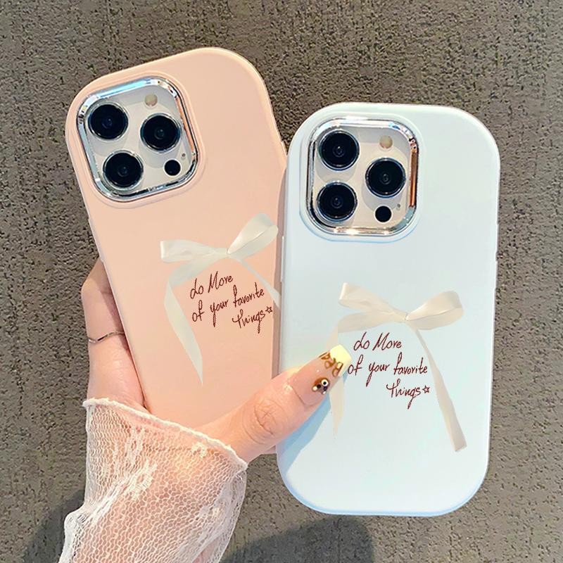 Casing For Samsung A32 5G A34 M32 Oval Plating Lens Girly Bowties Kesing Hp Murah
