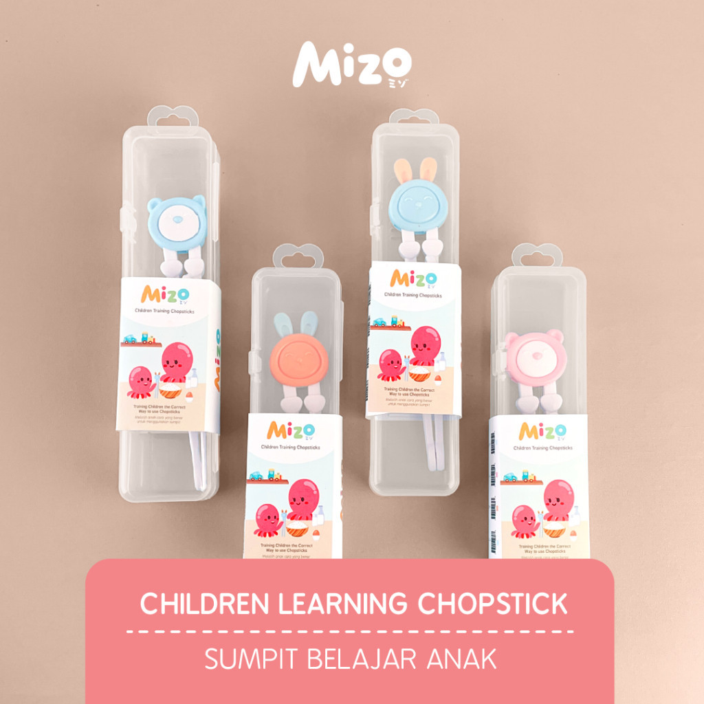 MIZO Children Training Chopsticks | Sumpit Anak Belajar Makan Nyaman dan Aman | Sumpit Latihan Anak 