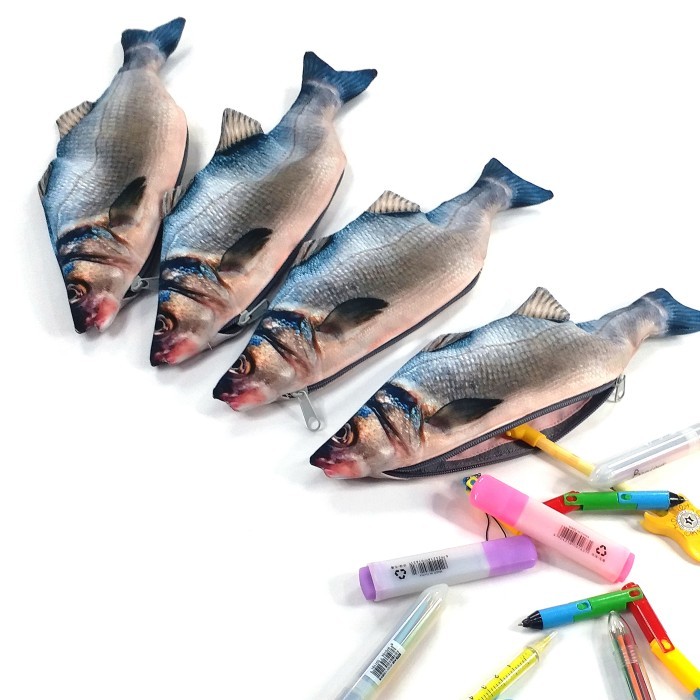 

[New Collection]PROMO Tempat Pensil Ikan Kakap Putih Shrelo Pencil Case Back To School Tema Laut Kreasi Lokal