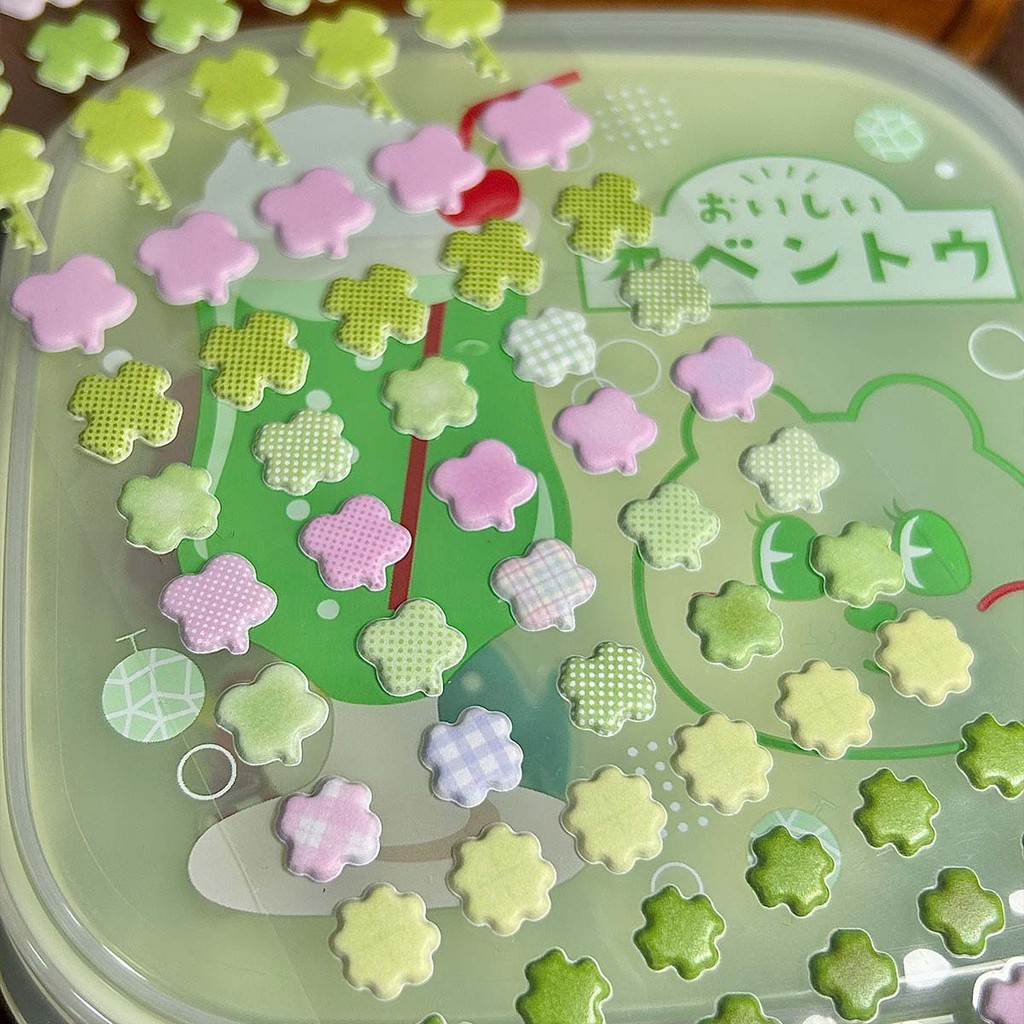 

[HARU] Puffy Wakawaka series Juminocore Sticker Sheet Clover Tomato Stickers Heisei Retro