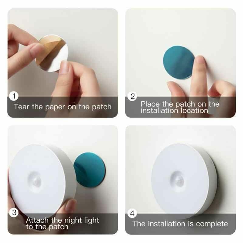 HOT PRODUCT Lampu Tidur LED Sensor Otomatis - Hemat Energi, Untuk Kamar & Kos, Bisa Dicharge