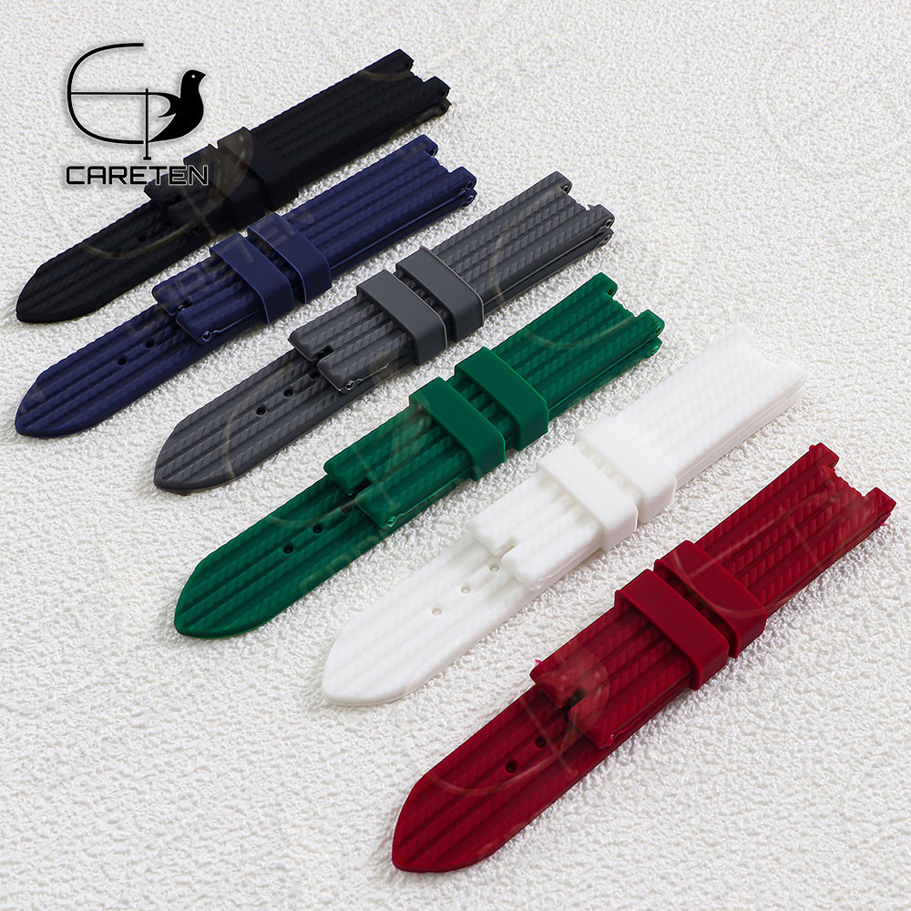 For Gc Rubber Watch Strap Men and women Black White Blue Green Red Grey watch belt 19*9mm Senior Gc 