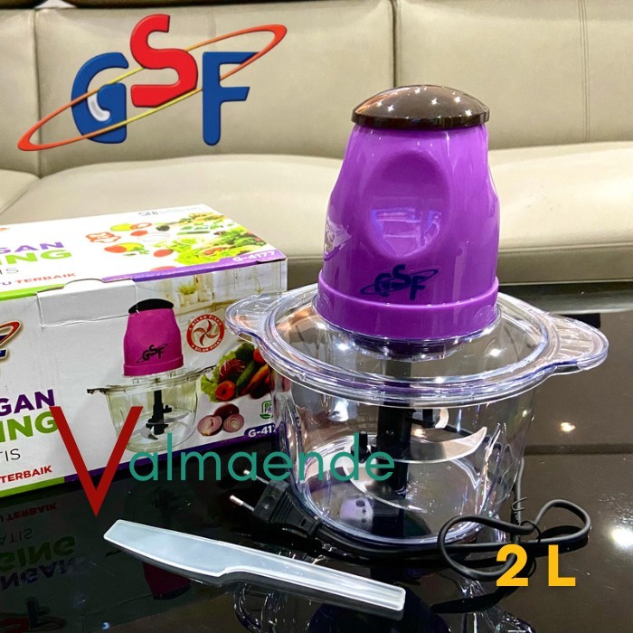 Blender Daging Chopper Kapsul Elektrik 2 Liter Blender Bunbu Dapur GSF - GSF 4177 UNGU