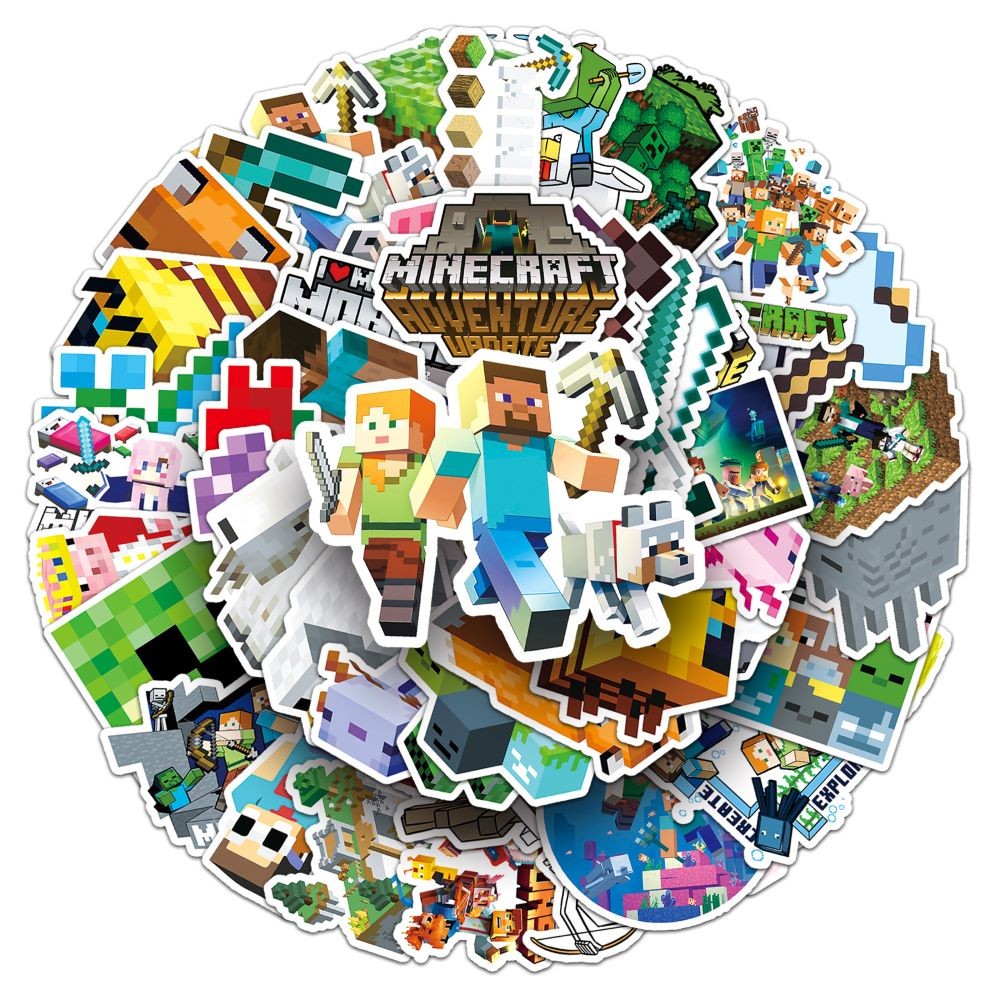 

50pcs Cartoon game stickers Cartoon laptop phone guitar skateboard decorated Graffiti stickers Children's books gift toys