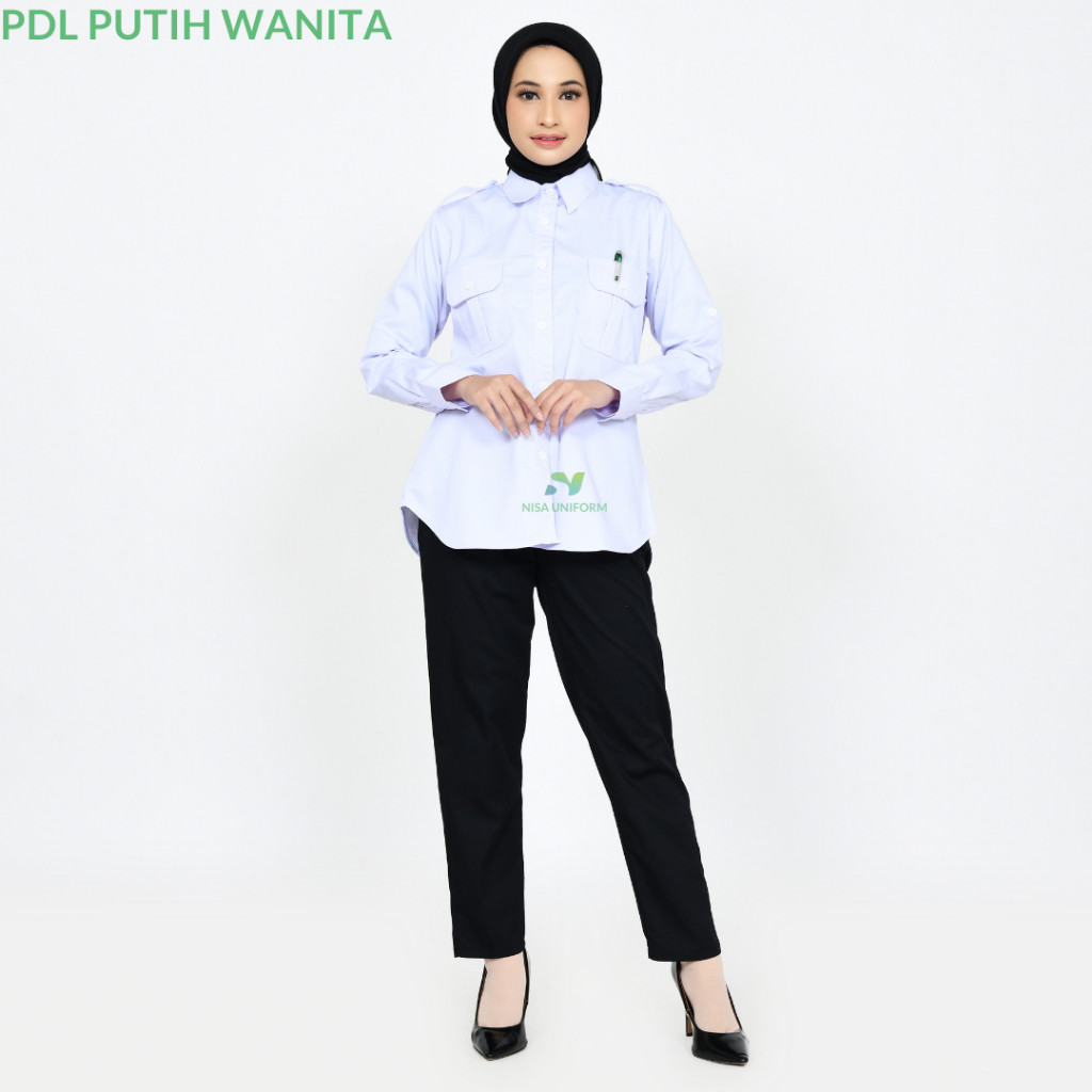 RTYU Kemeja PDL Wanita/Seragam Kerja Perempuan/Kemeja Wanita PDL PDH/PDL Custom Bordir/PDL Wanita