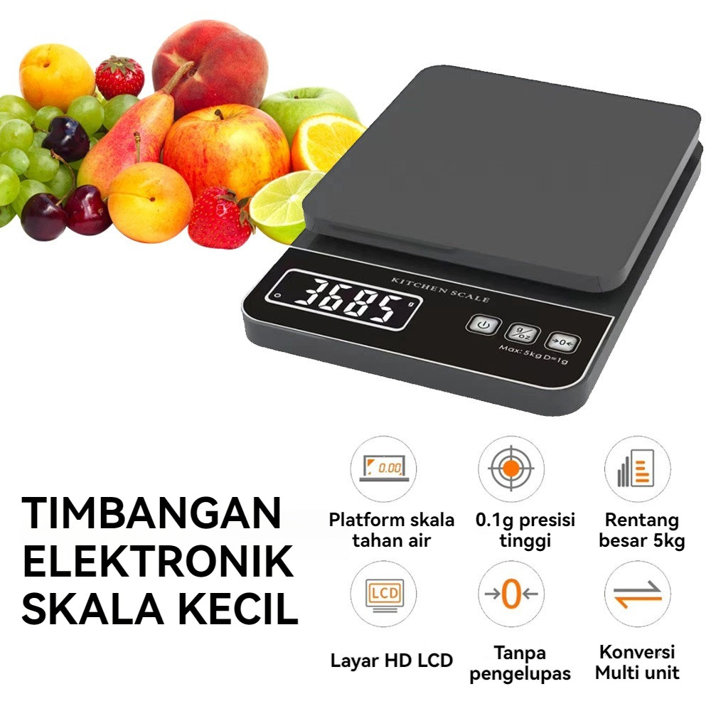 Timbangan 5KG Dapur Digital / Kopi Digital 1g Timbangan / Timbangan Portable / Timbangan 5kg Dapur