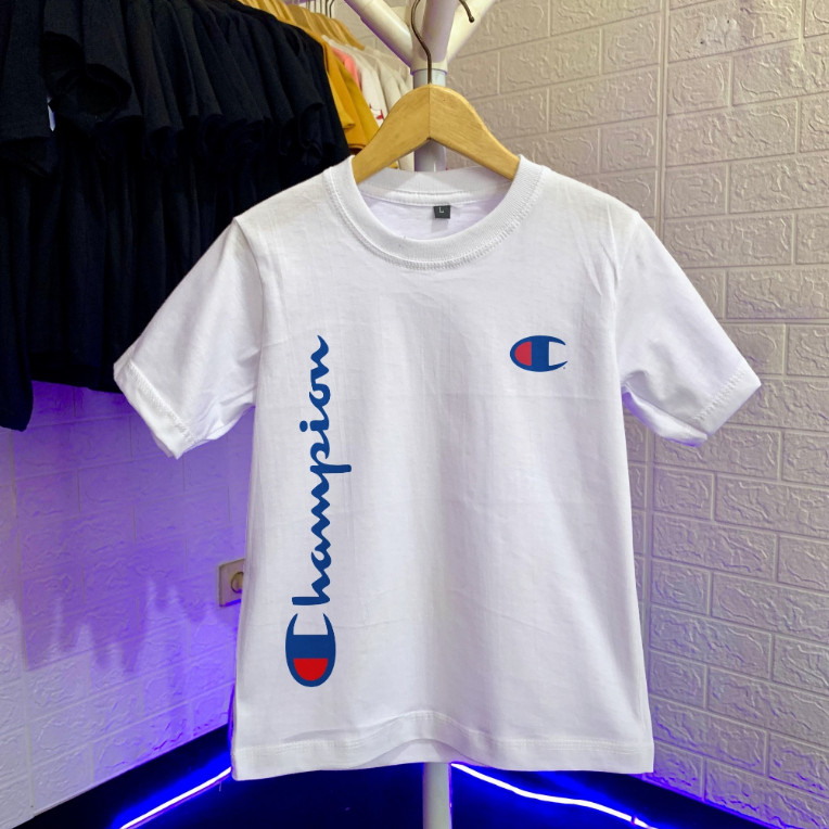 Kaos Anak & Remaja Laki-Laki 1-17 Tahun Champion Cotton Combad 30s Baju Kaos Anak