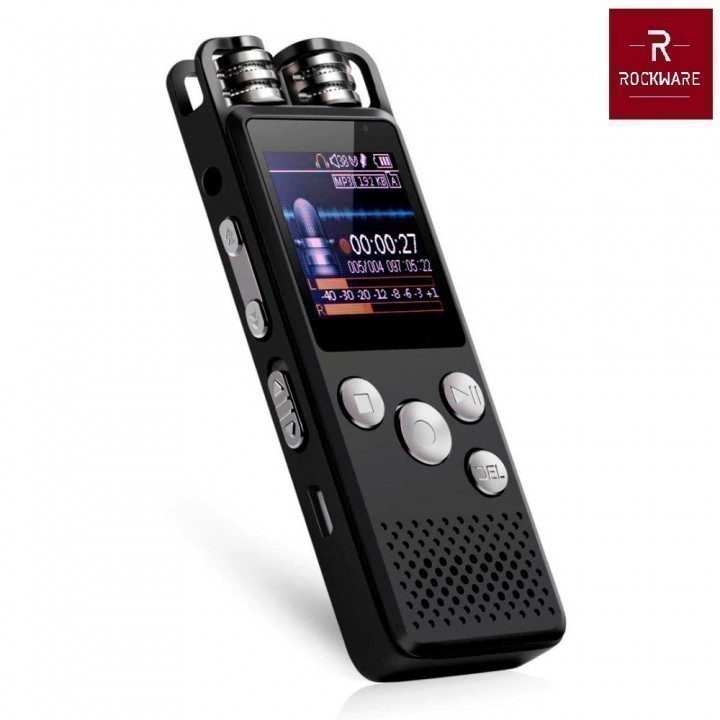 ROCKWARE RW-AVR01 - Professional Audio Voice Recorder 8GB - Dual Mic