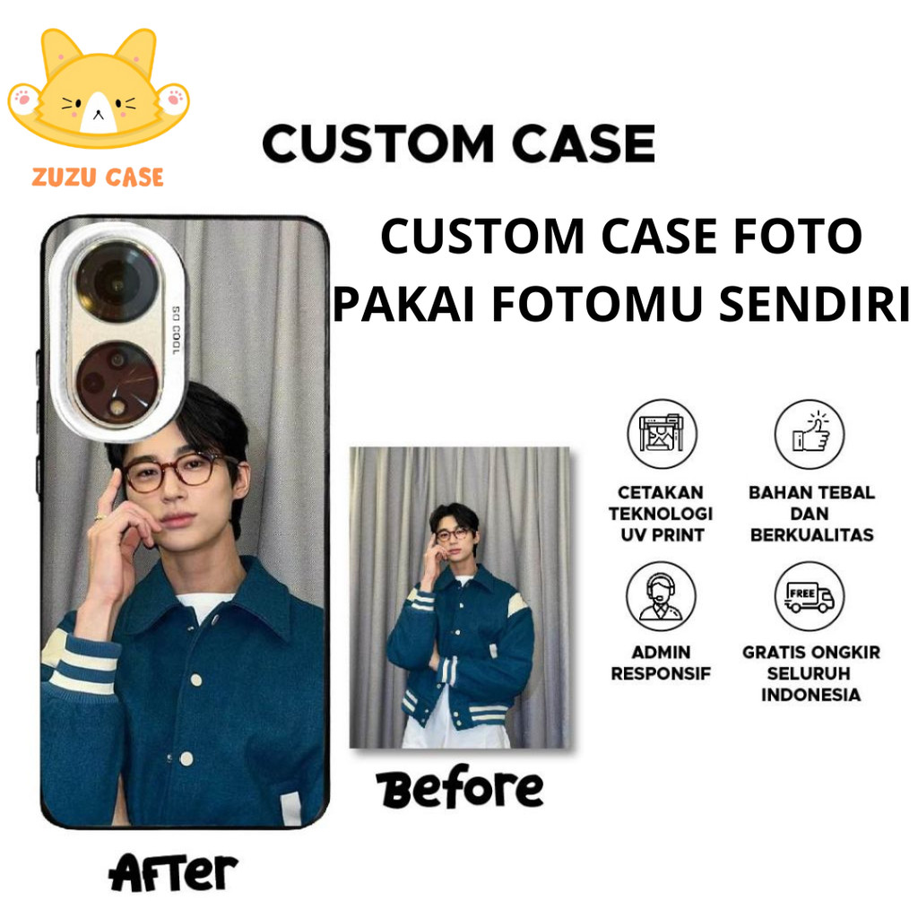GIFT CUSTOM Casing Foto Premium Custom Case Free Design - Phone Case Oppo A57 A17k A18 A58 A79 RENO 