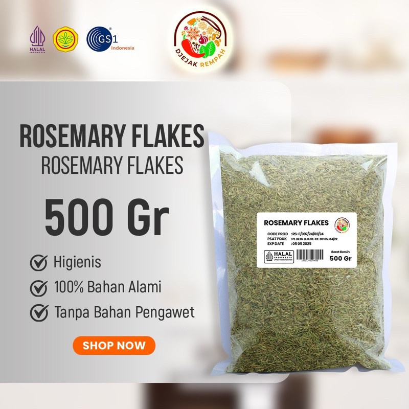 

Rosemary Flakes (Kemasan 100 Gr - 500gr )