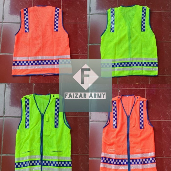 Rompi bahan jaring polos/rompi parkir/rompi proyek