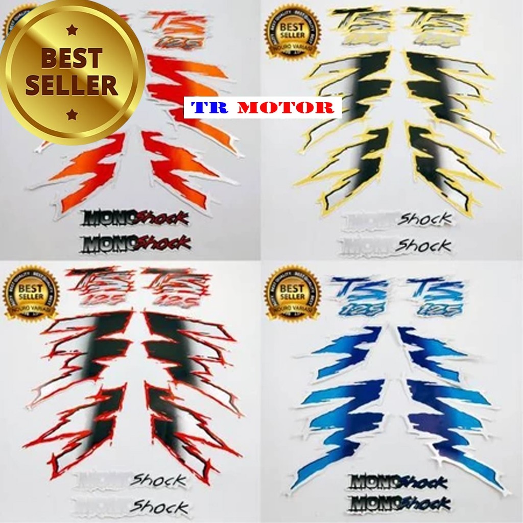 COD- Striping stiker polet motor suzuki ts petir ts 125 stiker list body standar -TR Motor